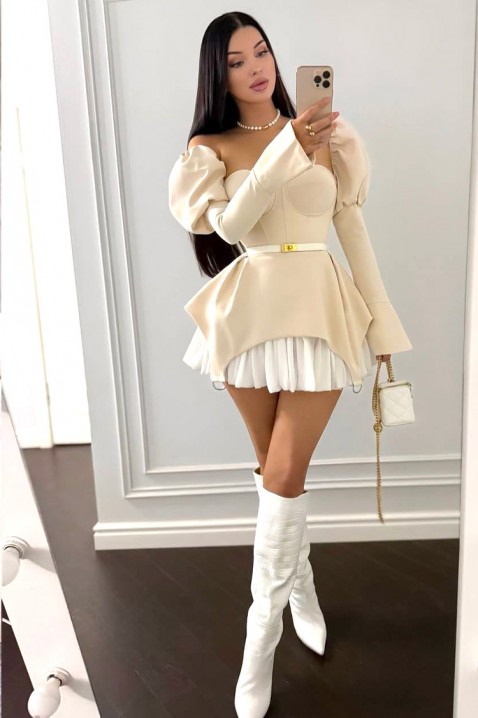 Rochie DALENZA, Culoare: bej, IVET.RO - Reduceri de până la -80%