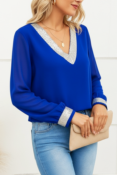 Bluză damă JANELZA BLUE, Culoare: albastru, IVET.RO - Reduceri de până la -80%