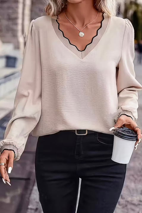 Bluză damă BIOFEHA BEIGE, Culoare: bej, IVET.RO - Reduceri de până la -80%