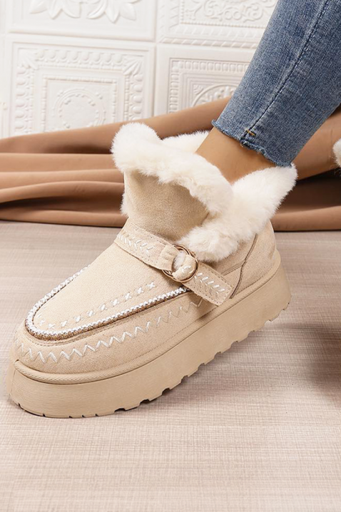 Botine damă BLOMEGA BEIGE, Culoare: bej, IVET.RO - Reduceri de până la -80%