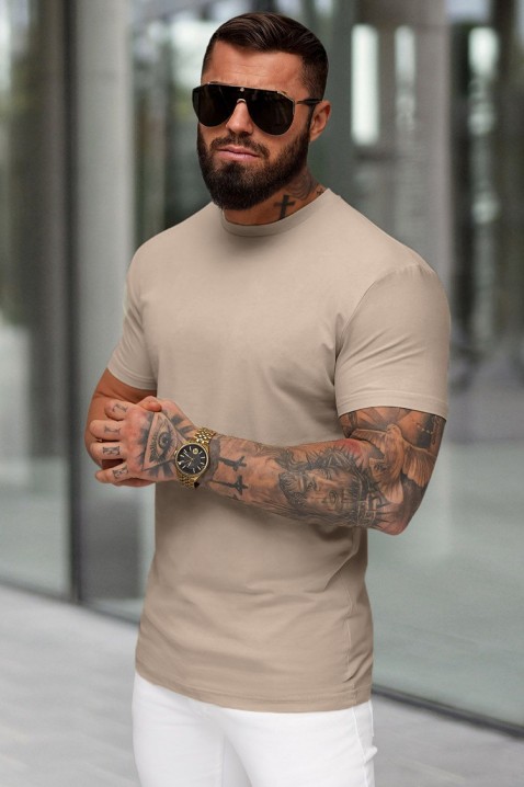 Tricou bărbați MOZKO BEIGE, Culoare: bej, IVET.RO - Reduceri de până la -80%