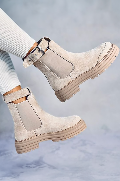 Botine damă VIOTRESA, Culoare: ecru, IVET.RO - Reduceri de până la -80%
