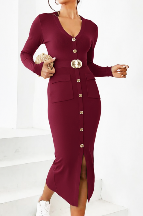 Rochie DRALMINZA BORDO, Culoare: bordo, IVET.RO - Reduceri de până la -80%