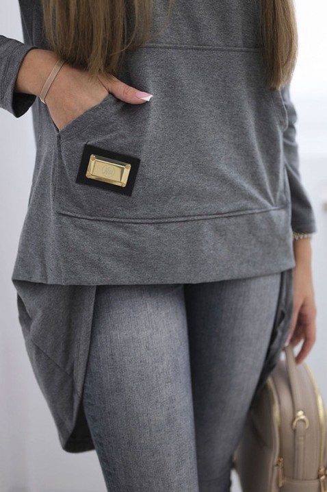 Hanorac BRELMONDA GREY, Culoare: gri, IVET.RO - Reduceri de până la -80%