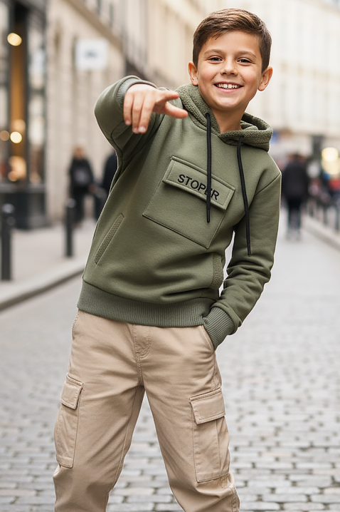 Hanorac copii DJORDINI KHAKI, Culoare: khaki, IVET.RO - Reduceri de până la -80%