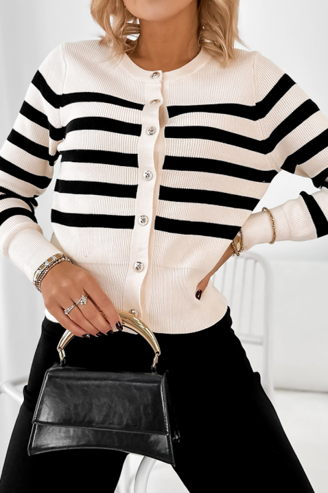 Cardigan GRALMERDA WHITE, Culoare: negru și alb, IVET.RO - Reduceri de până la -80%
