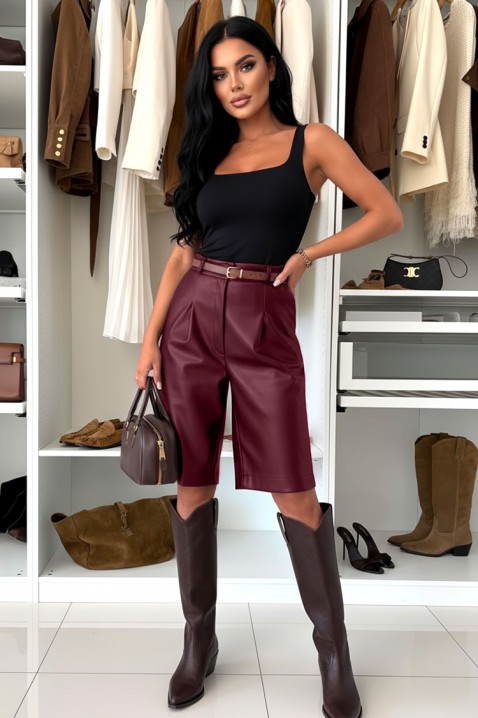 Pantaloni scurți XOLTERNA BORDO, Culoare: bordo, IVET.RO - Reduceri de până la -80%