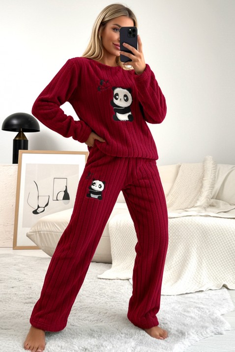 Pijama PERIOLDA BORDO, Culoare: bordo, IVET.RO - Reduceri de până la -80%