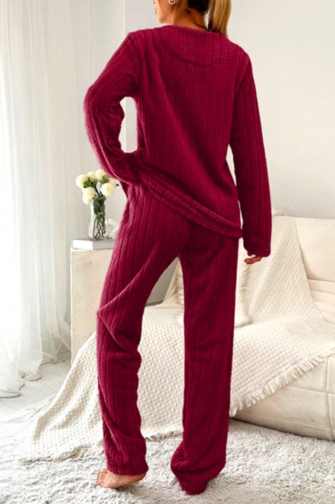 Pijama PERIOLDA BORDO, Culoare: bordo, IVET.RO - Reduceri de până la -80%