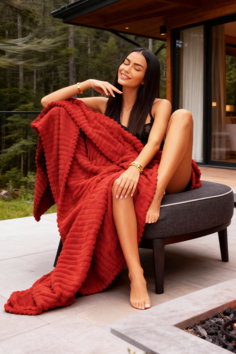 Pătură FELISARA RED 220x240 cm - Textile de Casă | Ivet.RO Pătură FELISARA RED 220x240 cm, Culoare: roșu, IVET.RO - Reduceri de până la -80%