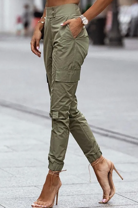 Pantaloni TREZOLDA KHAKI, Culoare: khaki, IVET.RO - Reduceri de până la -80%