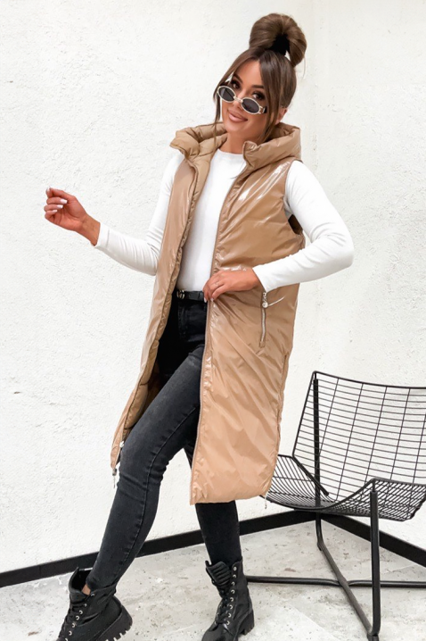 Vestă cu două fețe KEMORFA BEIGE, Culoare: bej, IVET.RO - Reduceri de până la -80%