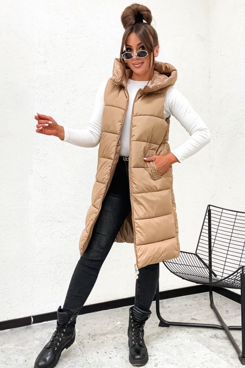 Vestă cu două fețe KEMORFA BEIGE, Culoare: bej, IVET.RO - Reduceri de până la -80%