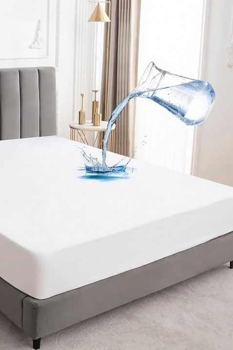 Protector impermeabil pentru saltea ZERMIOLI 180x200 cm, Culoare: alb, IVET.RO - Reduceri de până la -80%