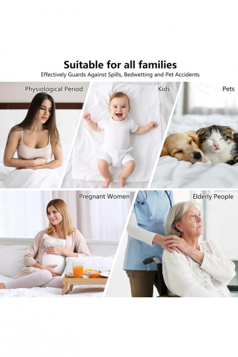 Protector impermeabil pentru saltea ZERMIOLI 180x200 cm, Culoare: alb, IVET.RO - Reduceri de până la -80%