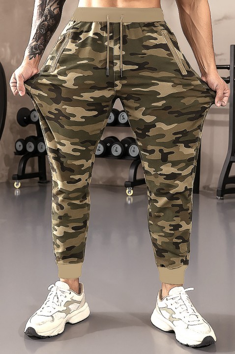 Pantaloni bărbați KETEZO, Culoare: khaki, IVET.RO - Reduceri de până la -80%