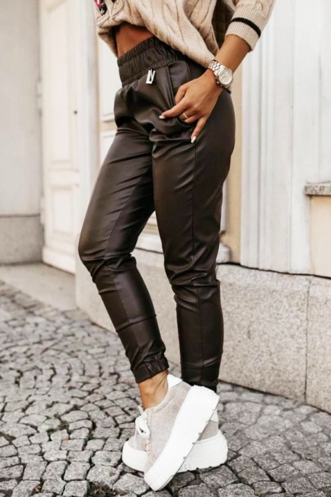Pantaloni PRINEZA, Culoare: maro, IVET.RO - Reduceri de până la -80%