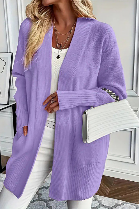 Cardigan ELBRANDA, Culoare: lila, IVET.RO - Reduceri de până la -80%