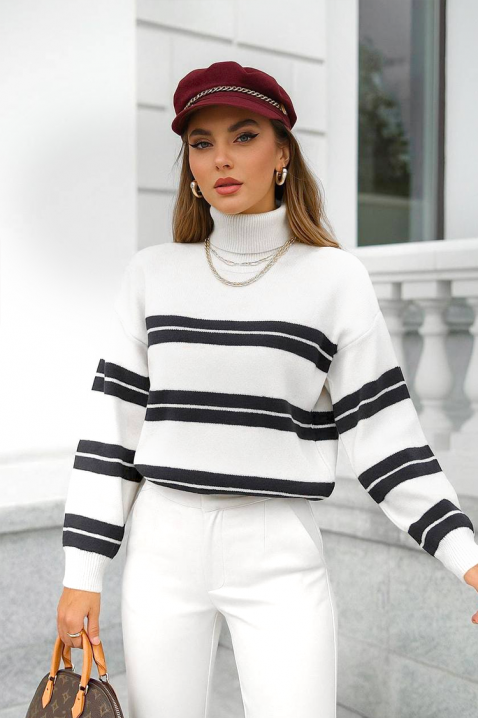 Pulover ZADRENA WHITE, Culoare: alb, IVET.RO - Reduceri de până la -80%