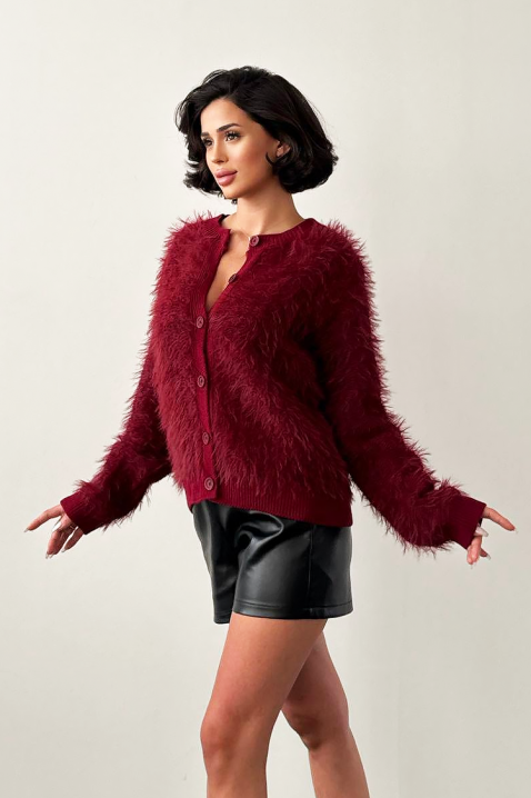 Cardigan MARILENZA BORDO, Culoare: bordo, IVET.RO - Reduceri de până la -80%