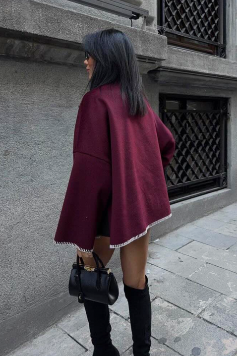 Palton TRENZORA BORDO, Culoare: bordo, IVET.RO - Reduceri de până la -80%