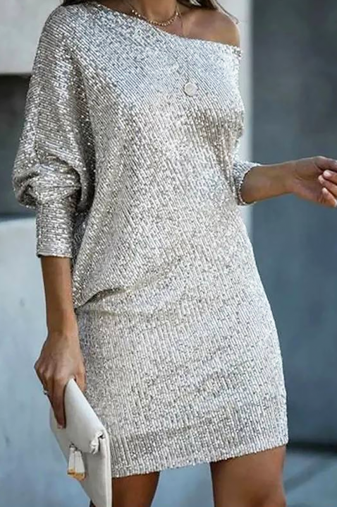 Rochie VIOXETA SILVER, Culoare: argintiu, IVET.RO - Reduceri de până la -80%