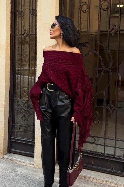 Pulover REZVILZA BORDO, Culoare: bordo, IVET.RO - Reduceri de până la -80%