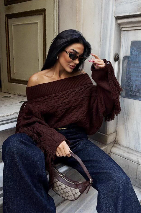 Pulover REZVILZA BROWN, Culoare: maro, IVET.RO - Reduceri de până la -80%