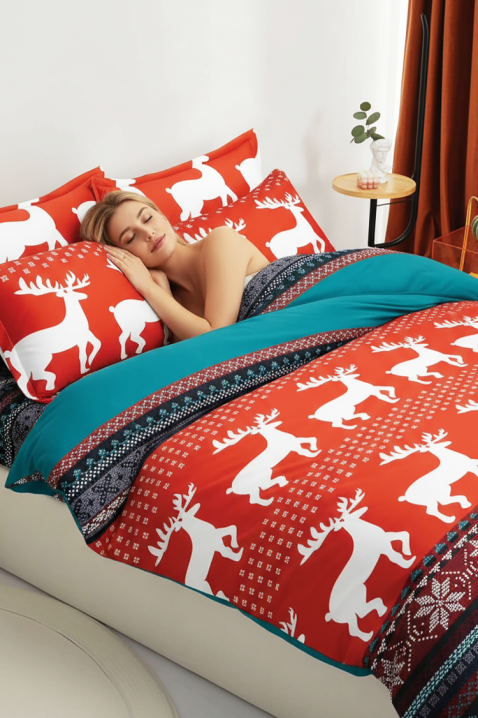 Lenjerie de pat ZIONLY 160x200 cm bumbac 4 piese, Culoare: multicolor, IVET.RO - Reduceri de până la -80%