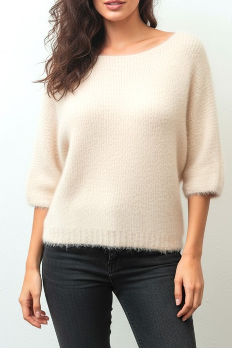 Pulover LUKSONZA ECRU, Culoare: ecru, IVET.RO - Reduceri de până la -80%