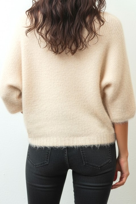 Pulover LUKSONZA ECRU, Culoare: ecru, IVET.RO - Reduceri de până la -80%