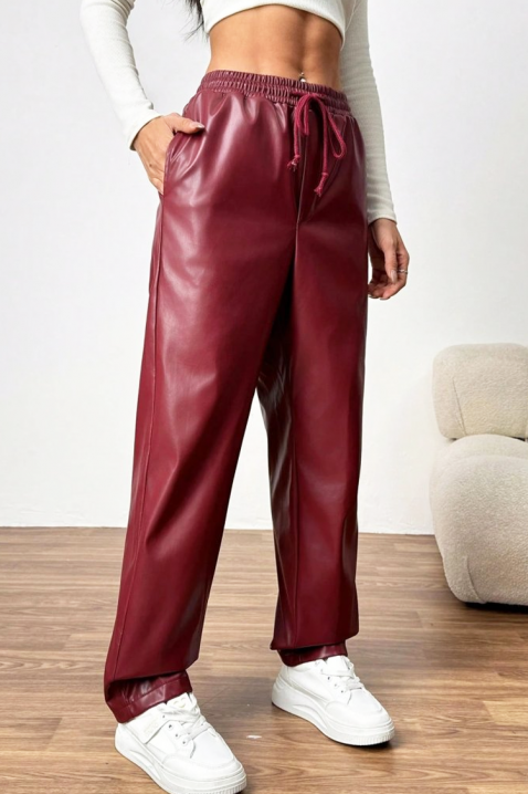 Pantaloni CRUELZA BORDO, Culoare: bordo, IVET.RO - Reduceri de până la -80%