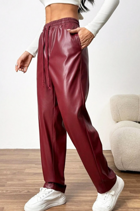 Pantaloni CRUELZA BORDO, Culoare: bordo, IVET.RO - Reduceri de până la -80%