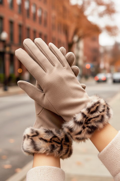Mănuși damă GLOVENZA BEIGE, Culoare: bej, IVET.RO - Reduceri de până la -80%