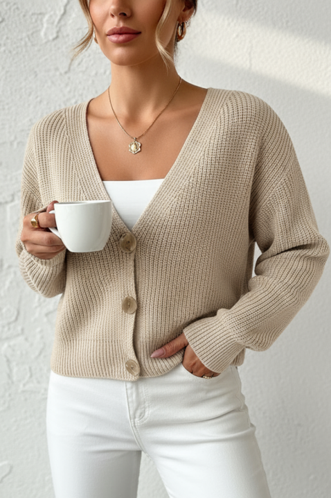 Cardigan ZELINEYA BEIGE, Culoare: bej, IVET.RO - Reduceri de până la -80%
