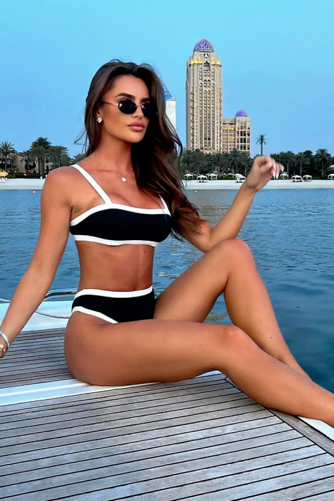 Costum de baie VOLMERFA, Culoare: negru și alb, IVET.RO - Reduceri de până la -80%