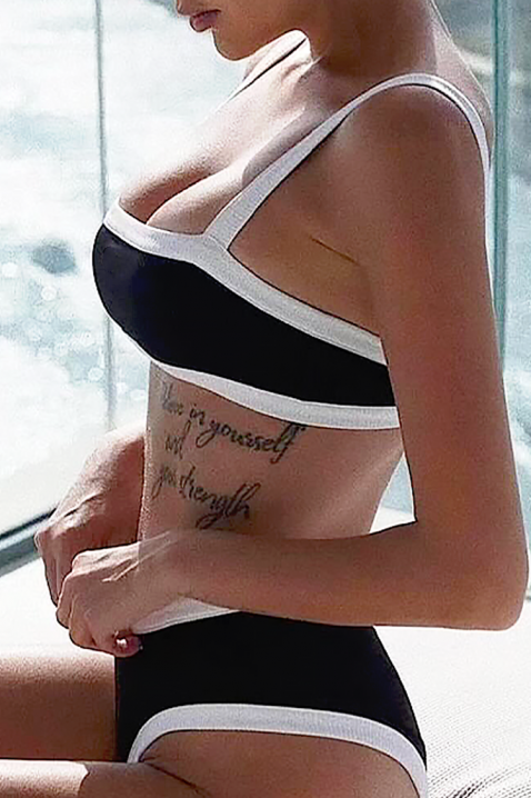 Costum de baie VOLMERFA, Culoare: negru și alb, IVET.RO - Reduceri de până la -80%