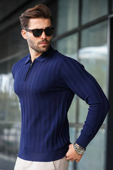 Pulover bărbați MATELDO NAVY, Culoare: bleumarin, IVET.RO - Reduceri de până la -80%