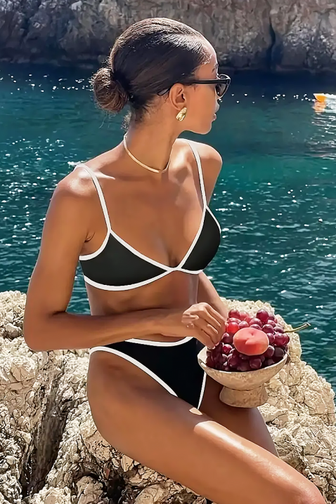 Costum de baie INELFEA, Culoare: negru și alb, IVET.RO - Reduceri de până la -80%