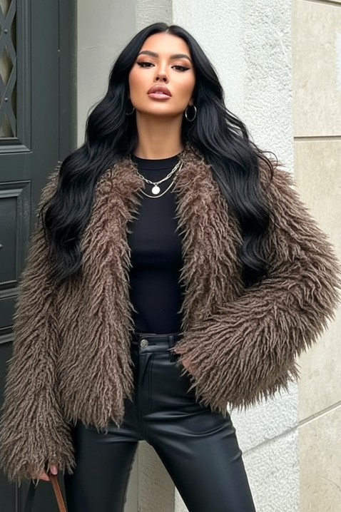 Palton AMIRENA BROWN, Culoare: maro, IVET.RO - Reduceri de până la -80%