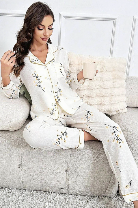 Pijama NAIVIRA, Culoare: ecru, IVET.RO - Reduceri de până la -80%