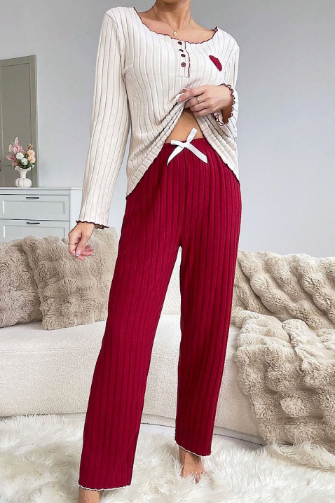 Pijama RELDINZA RED, Culoare: bordo, IVET.RO - Reduceri de până la -80%