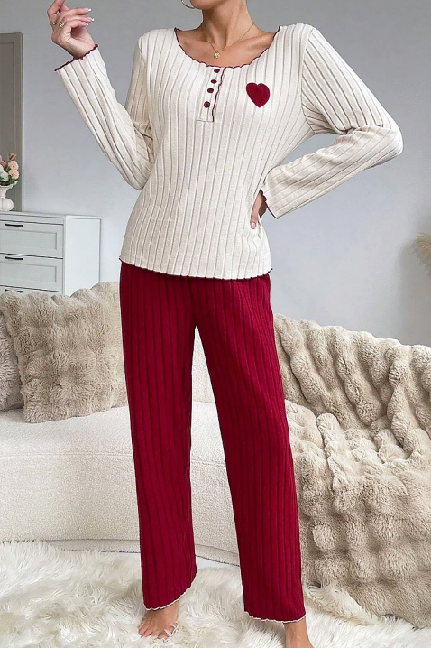 Pijama RELDINZA RED, Culoare: bordo, IVET.RO - Reduceri de până la -80%