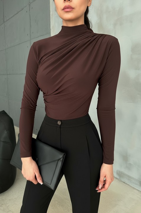 Bluză damă KLASILZA BROWN, Culoare: negru, IVET.RO - Reduceri de până la -80%