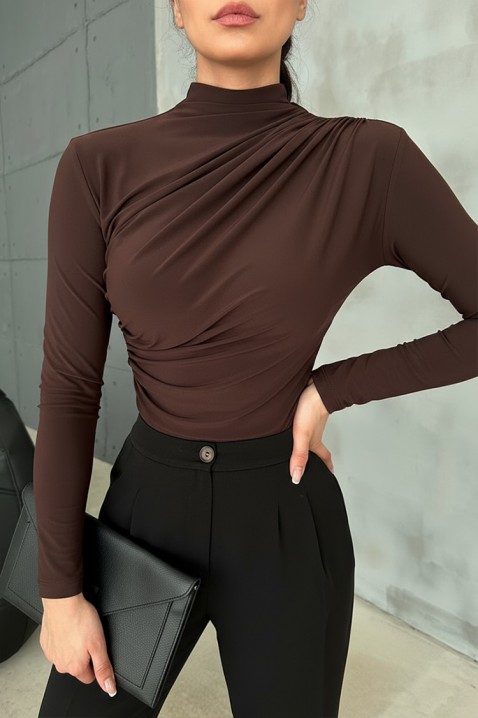 Bluză damă KLASILZA BROWN, Culoare: negru, IVET.RO - Reduceri de până la -80%