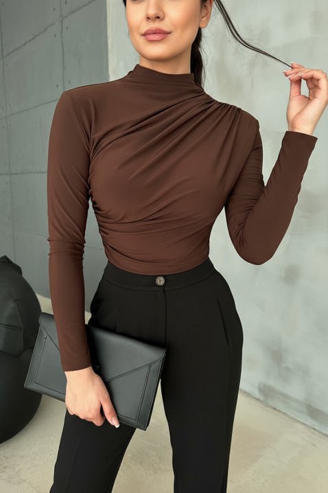 Bluză damă KLASILZA BROWN, Culoare: negru, IVET.RO - Reduceri de până la -80%