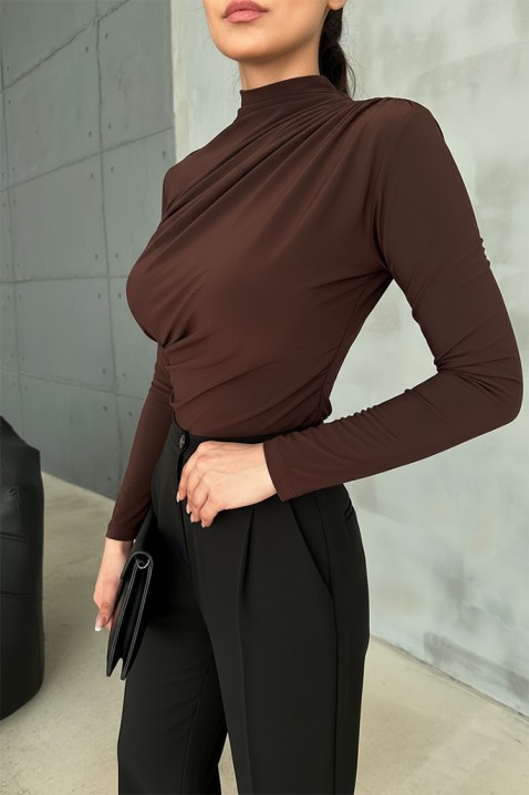 Bluză damă KLASILZA BROWN, Culoare: negru, IVET.RO - Reduceri de până la -80%