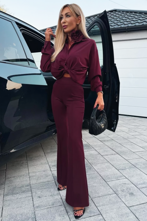 Pantaloni VELGONSA BORDO - Pantaloni | Ivet.RO Pantaloni VELGONSA BORDO, Culoare: maro, IVET.RO - Reduceri de până la -80%