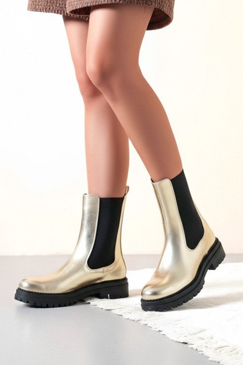 Botine damă MENSIRA, Culoare: auriu, IVET.RO - Reduceri de până la -80%