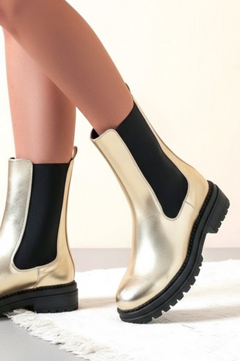 Botine damă MENSIRA, Culoare: auriu, IVET.RO - Reduceri de până la -80%